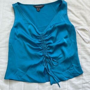 silky blue going out top